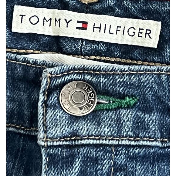 Vintage Tommy Hilfiger Boot Cut Jeans Women 12x30 Blue Low Rise Wide Leg Y2K - Picture 6 of 7